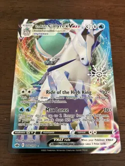 Pokemon TCG Ice Rider Calyrex VMAX Pokemon Promos 046/198 Holo Promo NM - Image 1
