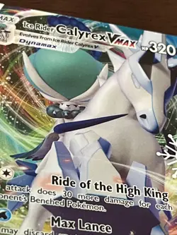 Pokemon TCG Ice Rider Calyrex VMAX Pokemon Promos 046/198 Holo Promo NM - Image 4