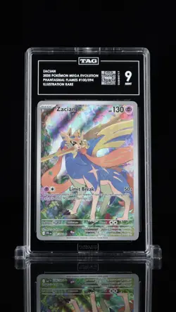 2025 POKEMON PFL EN-PHANTASMAL FLAMES ILLUSTRATION RARE #100 ZACIAN TAG 9 #100 - Image 1