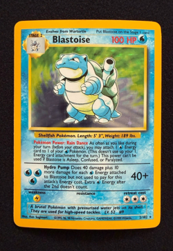 1999 Pokemon Blastoise Holo 2/102 Base Set Unlimited WOTC English LP/MP - Image 1