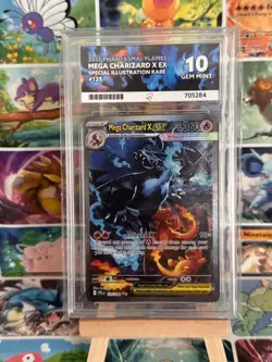 Pokemon TCG Mega Charizard X EX 125/094 🔥 - Ace 10 PERFECT SUBGRADES !! - Image 1