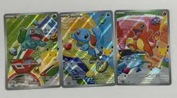 Pokemon First Partner Illustration Kanto Bulbasaur Charmander Squirtle 37 38 39 - Image 1