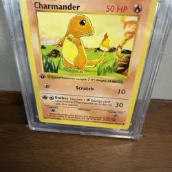 Charmander Pokemon Base Set 1st Edition Shadowless #46 CGC 8 NM-Mint - Image 3