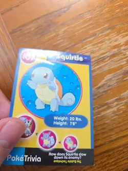 Squirtle #07 Pokemon PokeTrivia Mewtwo Strikes Back Burger King Promo VINTAGE - Image 2