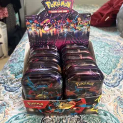Pokemon TCG Mega Heroes Mini Tin Display Factory Sealed 10 Mini Tins - Image 2