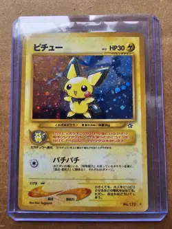 Pokemon Japanese Neo Genesis Pichu Holo Rare No. 172 NEAR MINT - Image 1