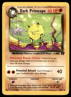 Pokemon WOTC Team Rocket 2000 Dark Primeape No. 43 - Image 1