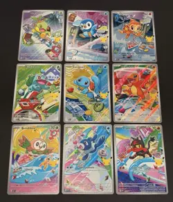 Lot 9 Cartes Pokemon Promo MEP 30 Ans Partenaire Partner Starters - Image 1