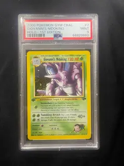 Pokemon 2000 Gym Challenge Holo 1st Edition #7 Giovanni's Nidoking PSA 9 - Image 1