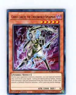 Yu-Gi-Oh Ghost Lancer, The Underworld Spearman BLMR-EN023 1st Ed Ultra Rare NM - Image 1