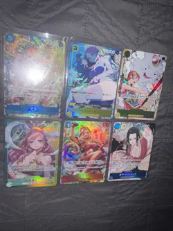 One Piece 6 Card Lot! Japanese Alt/Leader Boa Nami Zeus - Image 1