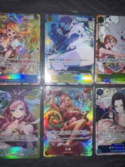 One Piece 6 Card Lot! Japanese Alt/Leader Boa Nami Zeus - Image 3