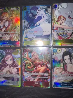 One Piece 6 Card Lot! Japanese Alt/Leader Boa Nami Zeus - Image 4
