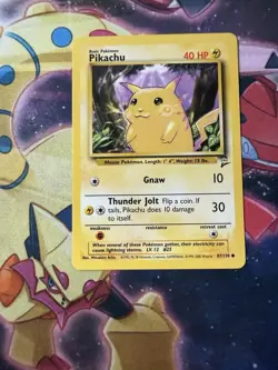 Pikachu - 87/130 - Pokemon Base Set 2 Card WOTC - Image 1