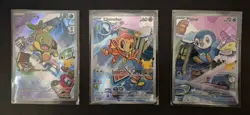 Pokemon First Partners Series 1 Gen 4 Sinnoh Starters Cards x 3 - NM-M - Image 1