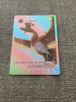 Pokemon TCG Ho-Oh VMAX Rainbow Foil Fan Art Rare Card HP760 - Image 1