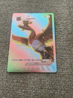 Pokemon TCG Ho-Oh VMAX Rainbow Foil Fan Art Rare Card HP760 - Image 3