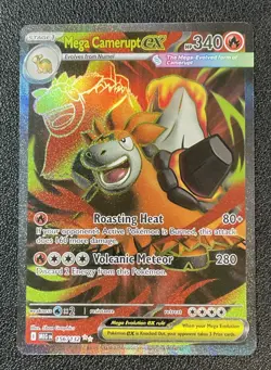 Mega Camerupt ex 156/132 Mega Evolution Pokemon Card TCG Full Art - Image 1
