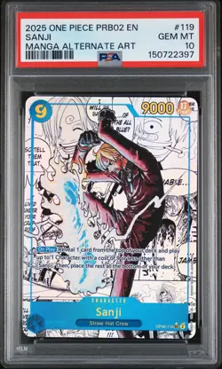 2025 ONE PIECE PRB02-PREM BOOSTER -ONE PIECE CARD THE BEST- VOL.2 SANJI PSA 10 - Image 1