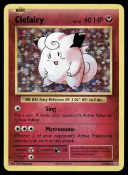 Pokemon Cards Clefairy 63/108 Evolutions Holo Rare NM - Image 1