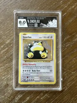 Snorlax XY179 Black Star Promo HGA 8.0 NM-MT Pokemon GX Box Promo Card - Image 1