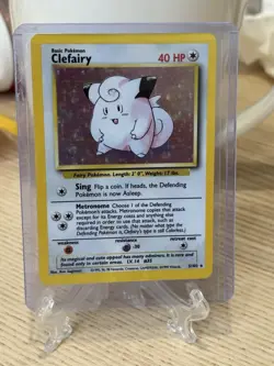 Pokemon Clefairy Base Set Holo Rare Card 005/102 Basic 40 HP The Pokemon Company - Image 1