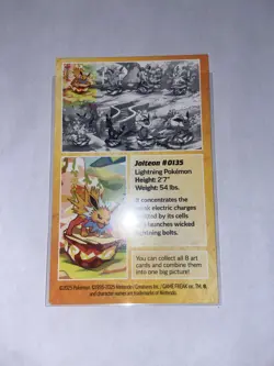 PUZZLE PIECE Jolteon #135 - Scarlet & Violet Prismatic Pokemon Art Card 2025 - Image 2