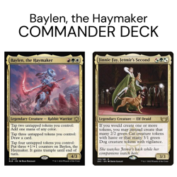 Custom - Baylen, the Haymaker - Go Wide - Sleeved Commander Deck - Image 1