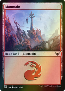 MTG Mountain (372) Foil ** Strixhaven: School of Mages ** English (NM) - Image 1