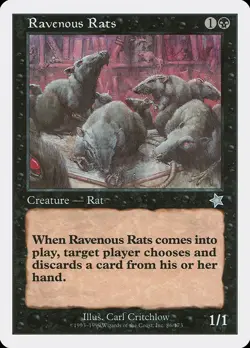 MTG Ravenous Rats ** Starter 1999 ** English - Image 1
