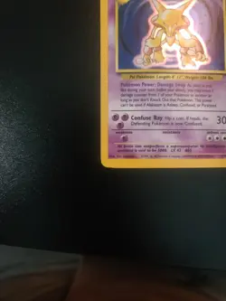 Alakazam Pokemon Base Set #001/102 Holo Pokemon Card MP - Image 4