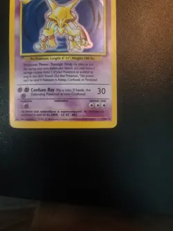 Alakazam Pokemon Base Set #001/102 Holo Pokemon Card MP - Image 5