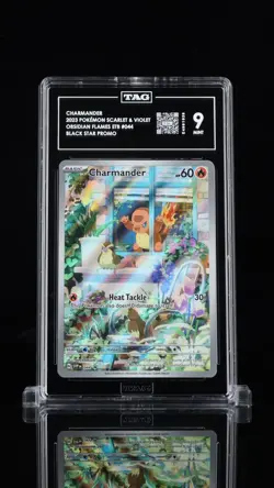 Charmander 044 TAG MINT 9 Black Star Promo Pokemon SV: Obsidian Flames ETB Promo - Image 1
