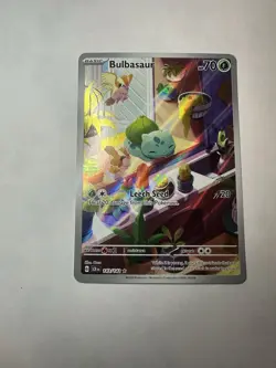 Pokemon TCG Stellar Crown Bulbasaur Card IR 143/142 Near Mint Condition - Image 1