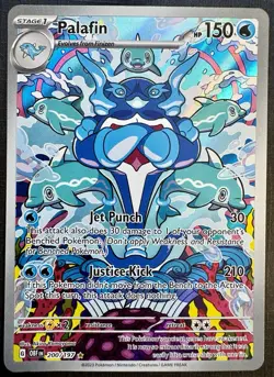 Palafin - 200/197 - Pokemon Obsidian Flames ILLUSTRATION RARE Card-SV03 2023 TCG - Image 1