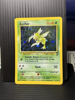 Pokemon Scyther 017/130 Base Set 2 Holo Rare Holo 70 HP Pokemon TCG - Image 1