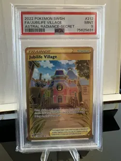 Jubilife Village (Secret) 212/189 SWSH10: Astral Radiance Holo PSA 9 - Image 1