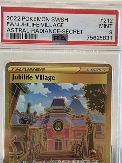 Jubilife Village (Secret) 212/189 SWSH10: Astral Radiance Holo PSA 9 - Image 3