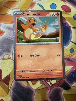 Charmander ASC 020/217 Cosmos Holo SWIRL Promo Ascended Hero’s Pokemon Card NM - Image 1