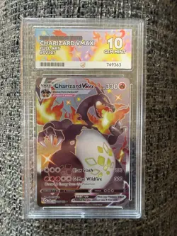Pokemon TCG Charizard VMAX Shining Fates SV107/SV122 PERFECT SUBGRADES ACE 10 🔥 - Image 1