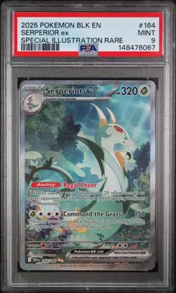 Pokemon TCG Serperior EX Sir 164/086 Black Bolt PSA 9 - Image 1