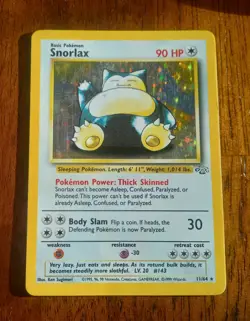 Snorlax Holo Rare 11/64 1999 Pokemon Jungle Heavy Played - Image 2