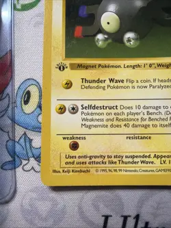 Pokemon Magnemite Base Set Shadowless 53/102 Common 1st Edition MP - Image 5