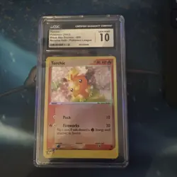 Torchic 2003 Black Star Promos 008 Reverse Holo Pokemon League CGC 10 - Image 1