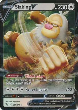 UR-01 Holo Slaking V 058/078 Ultra Rare Pokemon GO - Image 1