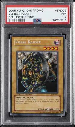 2005 YU-GI-OH! PROMO COLLECTOR TINS #EN003 VORSE RAIDER PSA 7 - Image 1