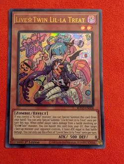 Yugioh LiveTwin Lil-la Treat BLVO-EN028 Ultra Rare 1st Edition - Image 1