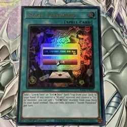 Yugioh! Secret Password - RA04-EN095 - Ultra Rare - 1st Edition Near Mint - Image 1
