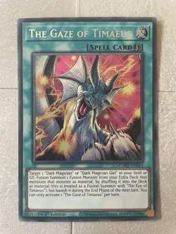 ☆ MZMU-EN013 The Gaze of Timaeus Secret Rare 1st Ed YuGiOh ☆ - Image 1
