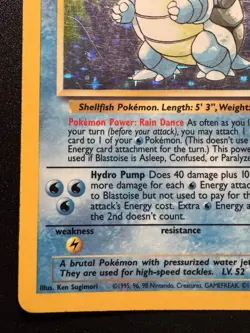 Blastoise 2/102 Base Set Pokemon Card Holo Foil Rare HP - Image 5